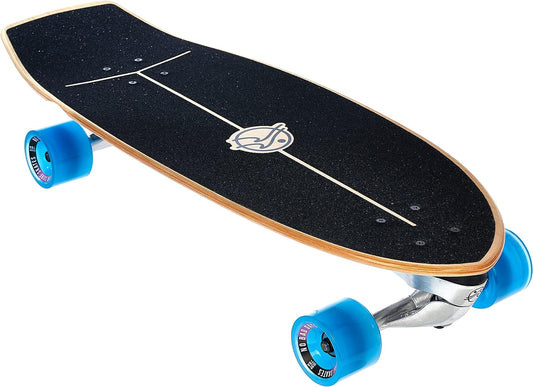 Cruiser - 29"X10" 7-Ply North American Maple Deck, Carving Truck, Fully Assembled, Supports up to 275 Lbs for Surf-Like Carving