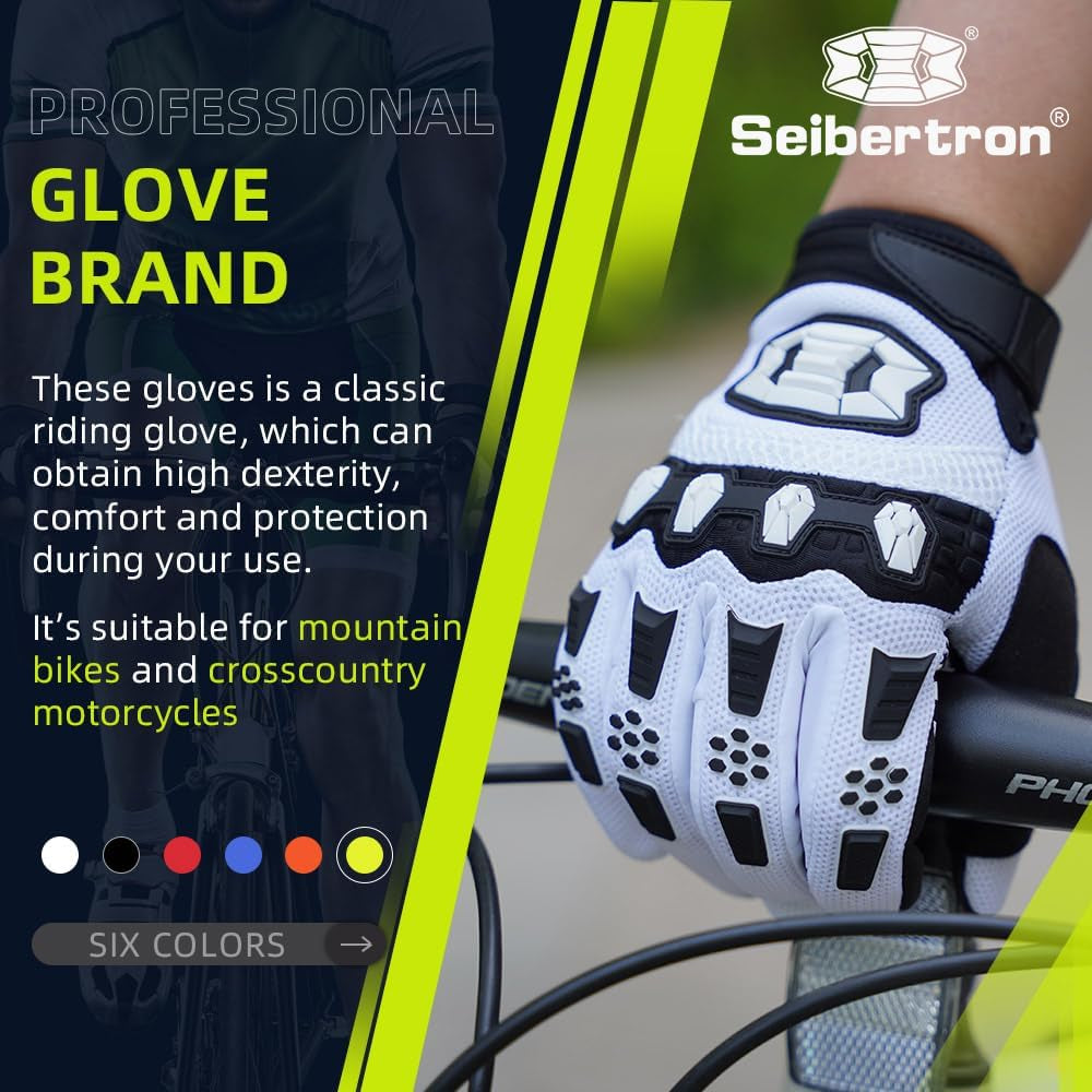 Unisex BMX MX ATV MTB Racing Mountain Bike Bicycle Cycling Off-Road/Dirt Bike Gloves Road Racing Motorcycle Motocross Sports Gloves Touch Recognition Full Finger Glove