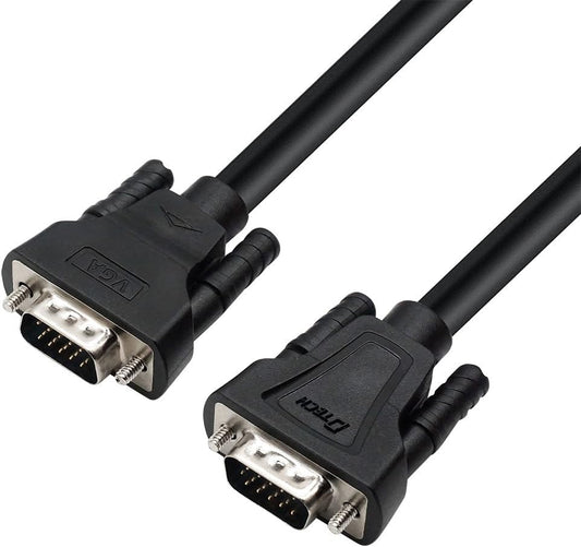 Computer Monitor VGA Cable Male to Male 6 Feet 1080P High Resolution (1.8 Meter, Black)