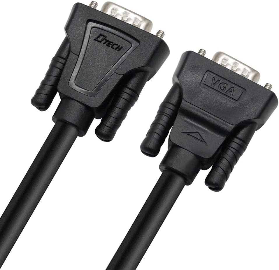 Computer Monitor VGA Cable Male to Male 6 Feet 1080P High Resolution (1.8 Meter, Black)